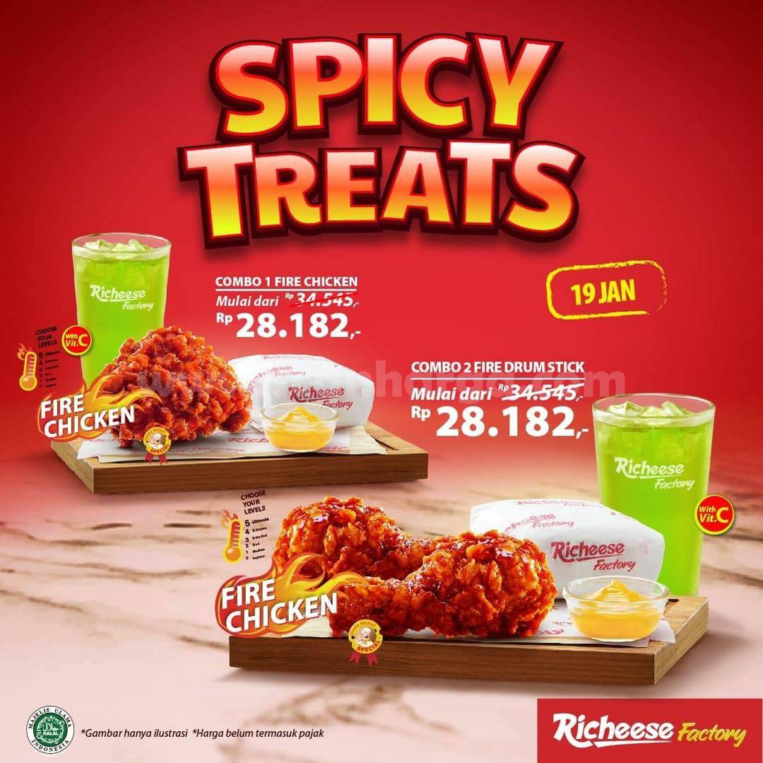 Promo RICHEESE FACTORY – Menu Spicy Treat Harga Spesial mulai Rp 28.182