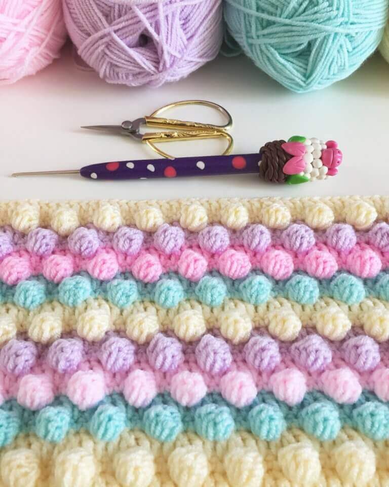 Crochet Popcorn Baby Blanket Pattern Pilow Ideas