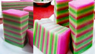 Kue Lapis Tepung Beras Pelangi