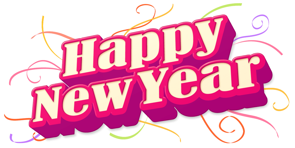 Happy New Year Text Clipart