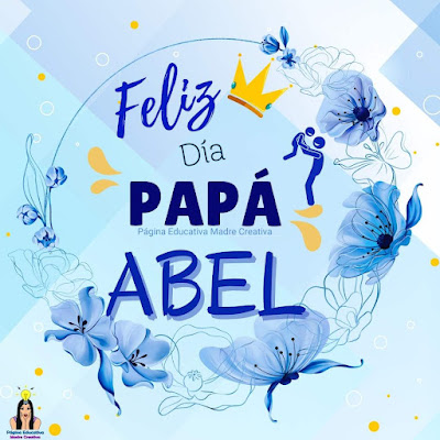 Solapín Feliz Día del Padre - Nombre Abel para imprimir gratis