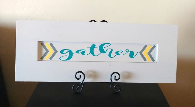 Easily transform a cabinet door into a customized sign for your home