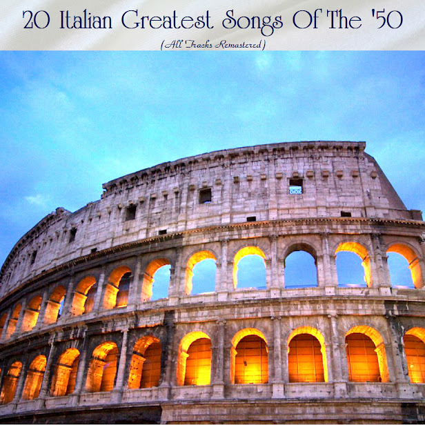 La copertina di 20 Italians Great Songs Of the '50 e '60 raffigurante Il Colosseo di Roma.