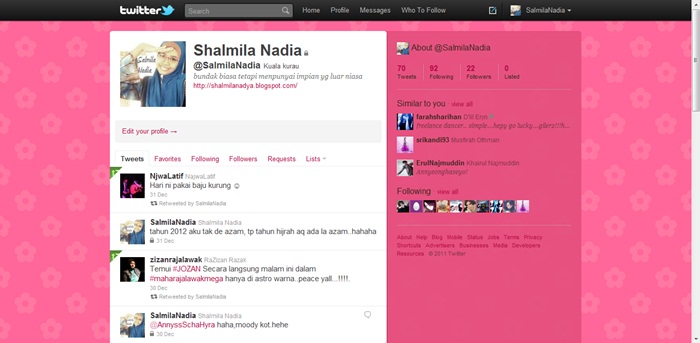 Twitter saya!!