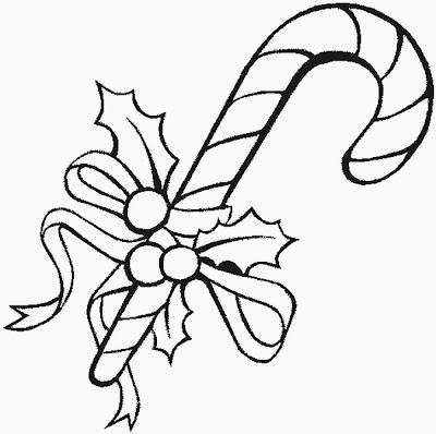 Christmas Candy Cane Coloring Pages