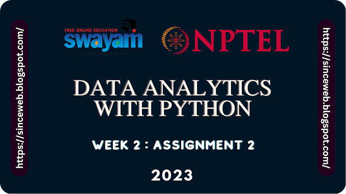 Week 2 NPTEL Data Analytics with Python answers 2023