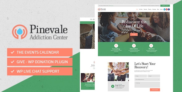 Pinevale v1.0.7 Nulled – Addiction Recovery and Rehabilitation Center WordPress Theme