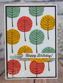 Birthday card featuring Totally Trees from Stampin' Up! UK Buy Stampin' Up! UK here