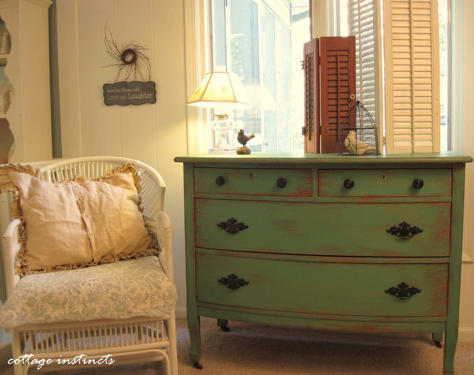 bathroom ideas country How I Paint and Distress a Dresser: In a Somewhat Haphazard Fashion.