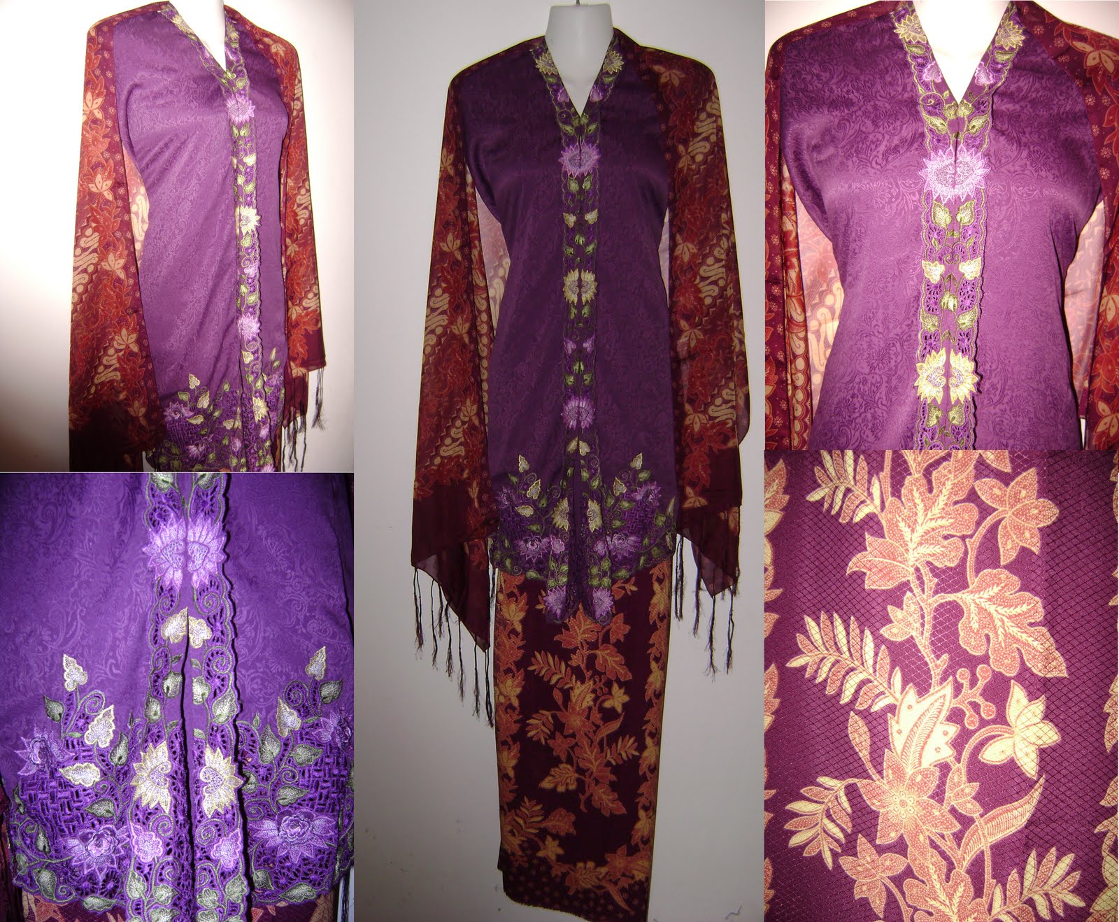  BAJU PENGANTIN KEBAYA SULAM EMBROIDERED CLOTH SOFT 