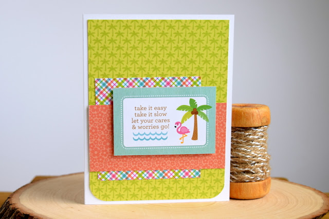 Summer Card by Jess Gerstner using Doodlebug Fun in the Sun 6x6 Paper Pad