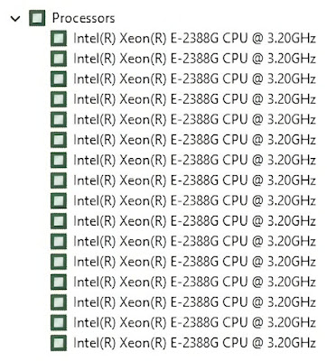 Referências de Consumo para Servidores Xeon® E-2388G