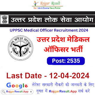 UPPSC Medical Officer Form 2024 (2533 पद)