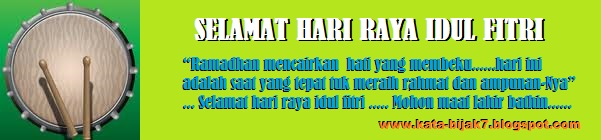 SMS UCAPAN SELAMAT HARI RAYA IDUL FITRI (LEBARAN)  KATA 