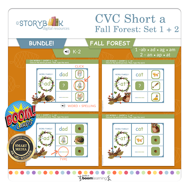 BUNDLE CVC SHORT A WORDS | STORYBOOK Digital Resources | Boom Cards