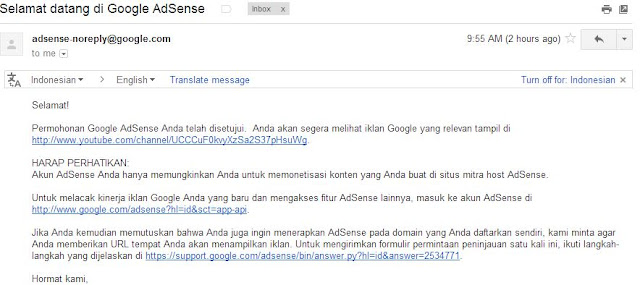 Cara Mendaftar Akun Google Adsense Via Youtube 