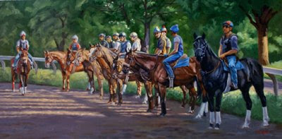 thoroughbred oil painting