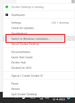 Switching to Windows containers