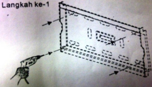 cara pasang bracket tv langkah ke-1