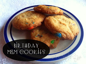 birthday M&M cookies recipe {A Cloth Life}