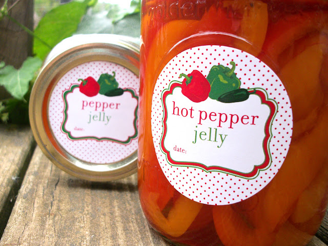 Cute Pepper Jelly Canning Jar Labels