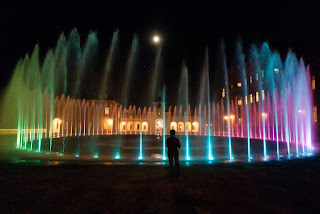 spettacolo di giochi d'acqua della Fontana del Cervo alla Reggia di Venaria