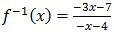 Hasil inver fungsi pecahan linear
