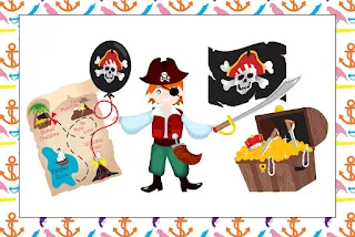 Pirate Boy Free Printable Invitations, Labels or Cards.