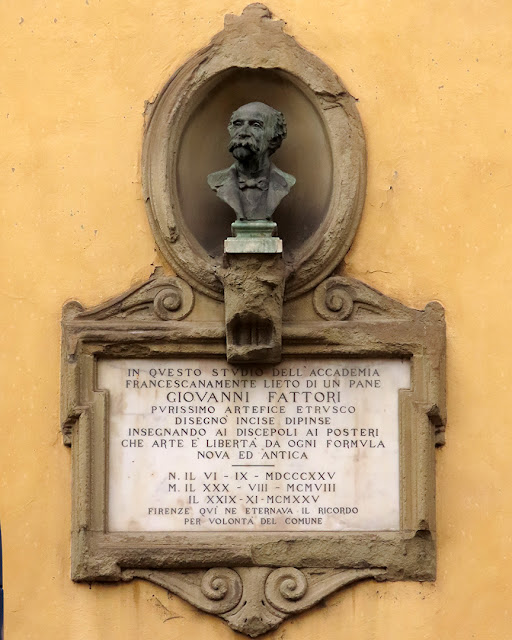 Monument to Giovanni Fattori by Valmore Gemignani, Via Battisti, Florence