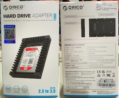 Tampilan Kemasan Orico Hard Drive Adapter 2.5" to 3.5" 1125SS