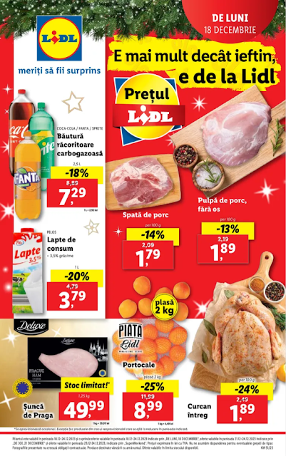 LIDL Catalog - Brosura 18-24.12 2023→  Un CRCIUN MAGIC | Lidl Plus | Super Weekend