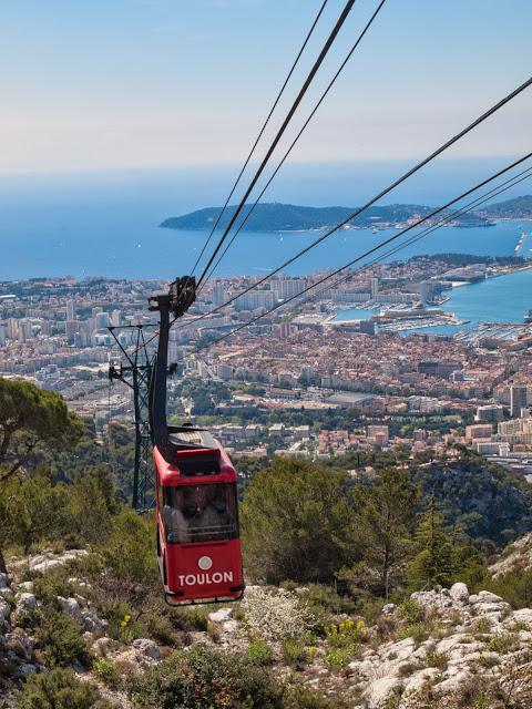 jiemve, le temps d'une pose, Toulon, Mont Faron, panorame, téléphérique, rade