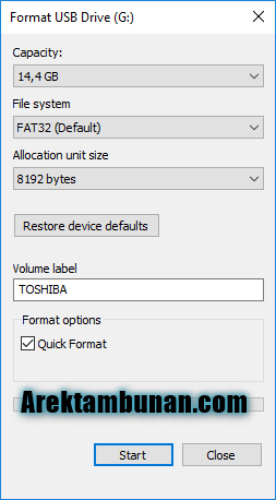 Cara Format Flashdisk