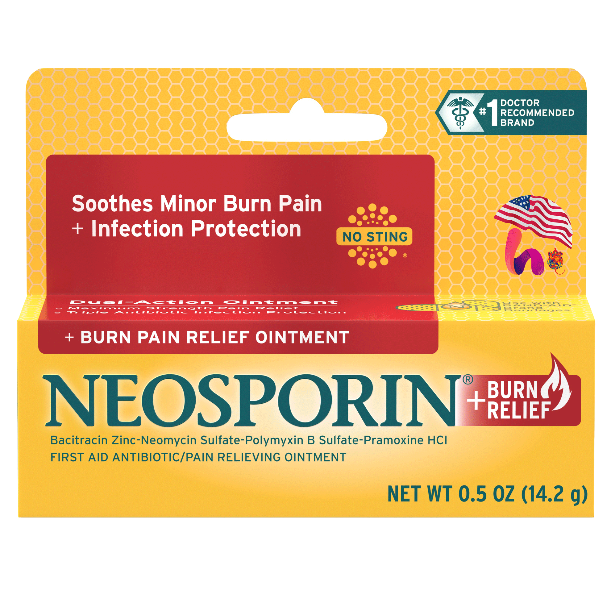 KEM MỠ CHUYÊN TRỊ PHỎNG Neosporin Burn Relief & First-Aid Antibiotic Ointment