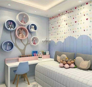 Desain kamar anak perempuan sederhana