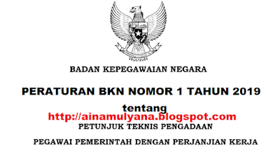  Peraturan BKN Nomor  1 tahun 2019 Tentang PPPK (P3K)  -  http://ainamulyana.blogspot.com