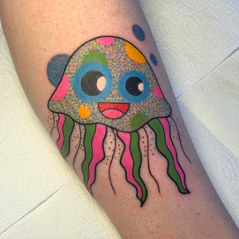 Cute and Glittery Animal Tattoos by Pengi Tigerstyle