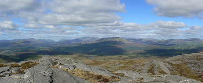 Panorama of North Snowdonia from Foel Penolau