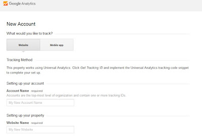 How to create google analytics account for website?