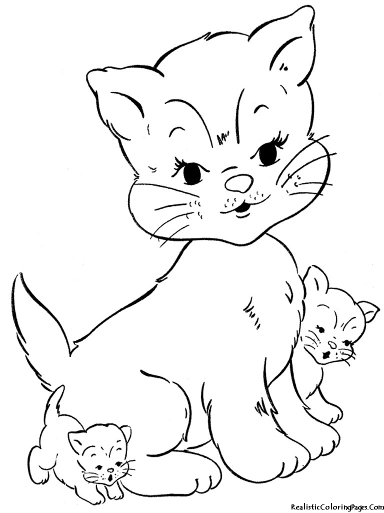 Download Realistic Coloring Pages Of Cats | Realistic Coloring Pages