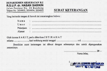 Contoh Surat Keterangan Sakit Resmi / Jasa Pembuatan Surat Keterangan Sakit - YouTube - Apabila besok kondisi badan masih belum baik, saya akan melampirkan surat keterangan sakit dari dokter atau hasil pemeriksaan dokter dan saya sampaikan ketika masuk kembali ke kantor.