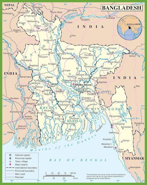 Republic of Bangladesh Map