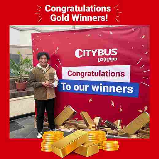 City Bus Lucky Draw winner in kuwait