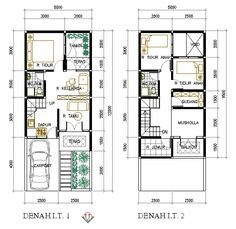 Denah Rumah Minimalis 2 Lantai Sederhana