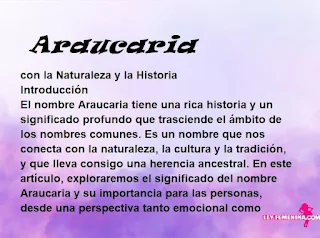 significado del nombre Araucaria