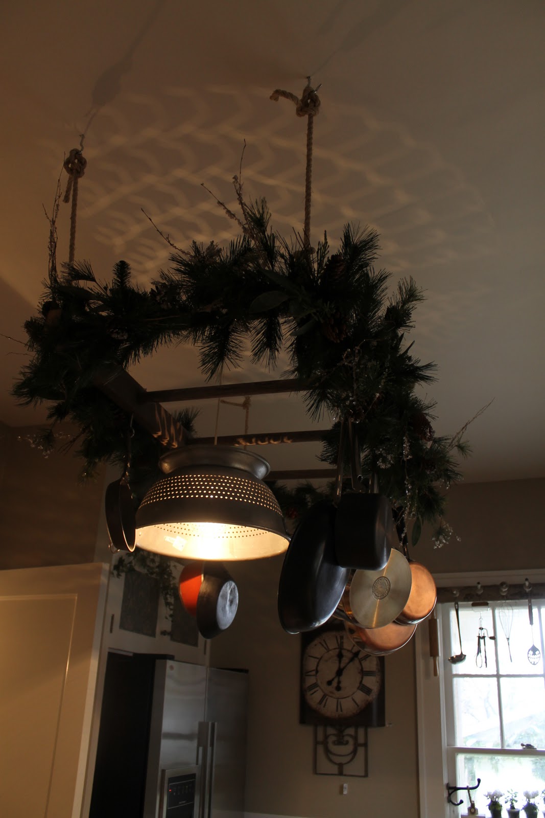 Pot Rack With Light Fixture