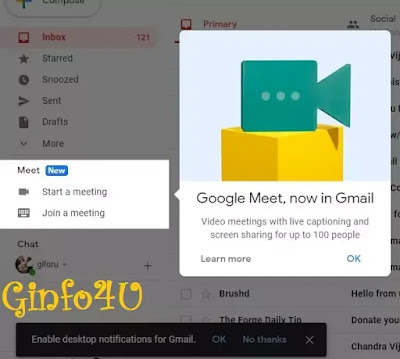 Added New Feature of Gmail Acoount -New Updates of Gmail Account-Ginfo4U