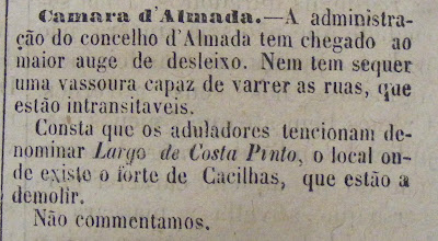 Notícia de O Século de 2 Março 1884