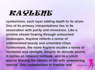 ▷ meaning of the name KAYLENE (✔)