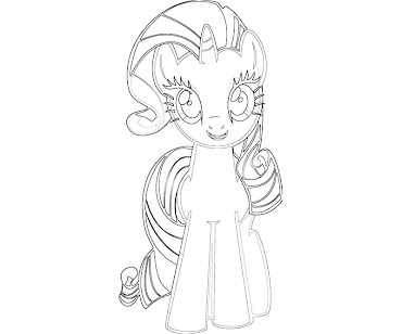 #2 Rarity Coloring Page